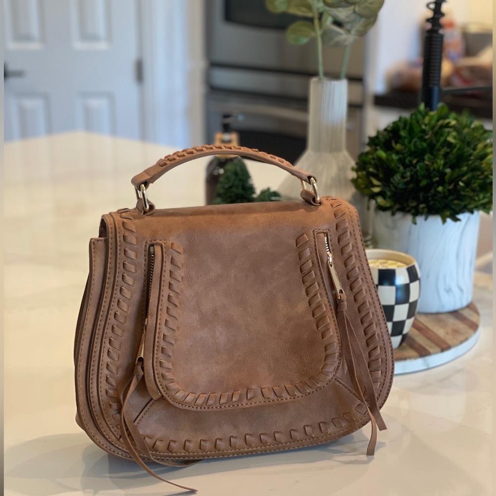 Camel color purse with gold hardware  - NBW